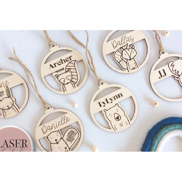 Accesorii decorative, Intrahome, Ornamente animale din padure, 20x20cm, set