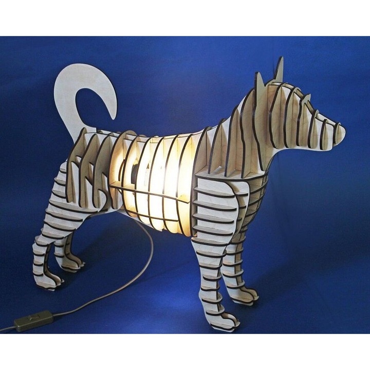 Veioza Intrahome, xilo plywood 3mm-4mm, 20x25cm, design modern, fabricata in Grecia