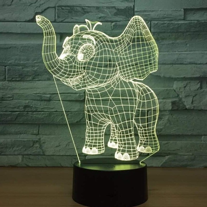 Placa lemn Intrahome, plywood 3mm-4mm, 40x40cm, color moro elephanta, cu acrilic fotistic noaptea