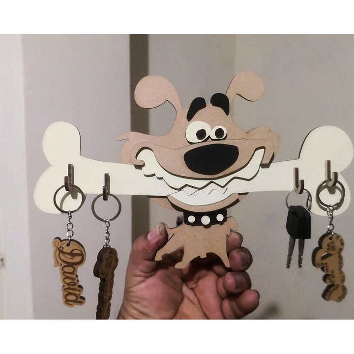 Cutie pentru chei, Intrahome, 25x30cm, plywood 3mm-4mm, crem