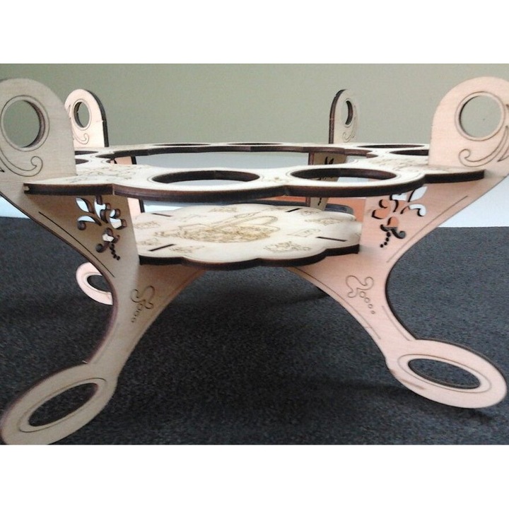 Platou de bucatarie, Intrahome, plywood 3mm-4mm, 25x25 cm, fabricat in Grecia