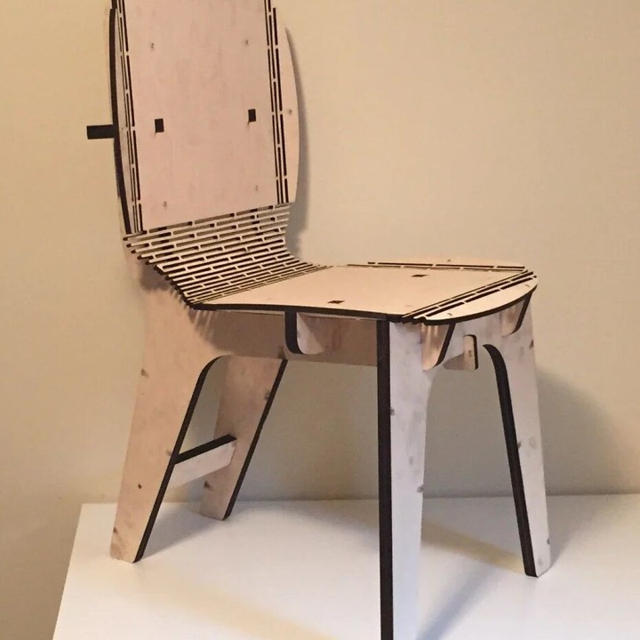 Scaun, Intrahome, plywood 3mm-4mm, 15x20cm, multicolor