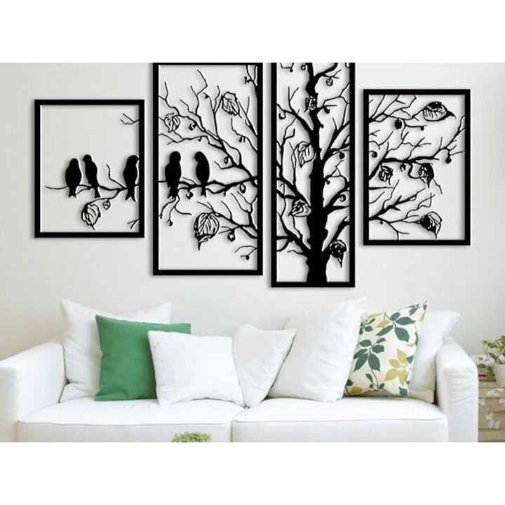 Decoratiune de perete din placaj, Intrahome, 20x25 cm, 4 teme, 3mm-4mm