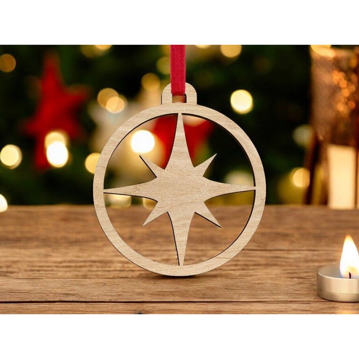 Accesorii decorative, Intrahome, set 2 bucati, plywood 3mm-4mm, 20x20 cm