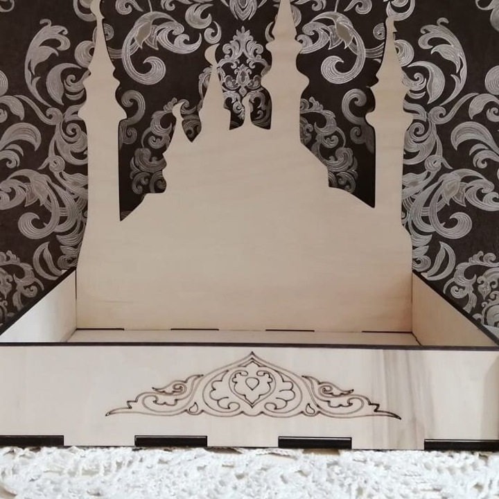 Tava de servire, Intrahome, plywood 3mm-4mm, 15x20cm, pentru decorare DIY