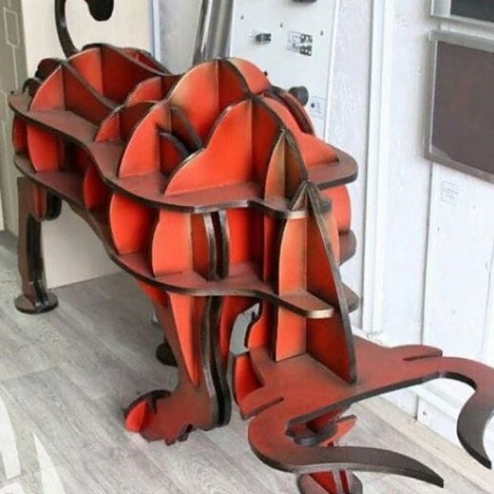 Rafturi din plywood 3mm-4mm, Intrahome, Raphi Bull Animal, 20x25 cm, set