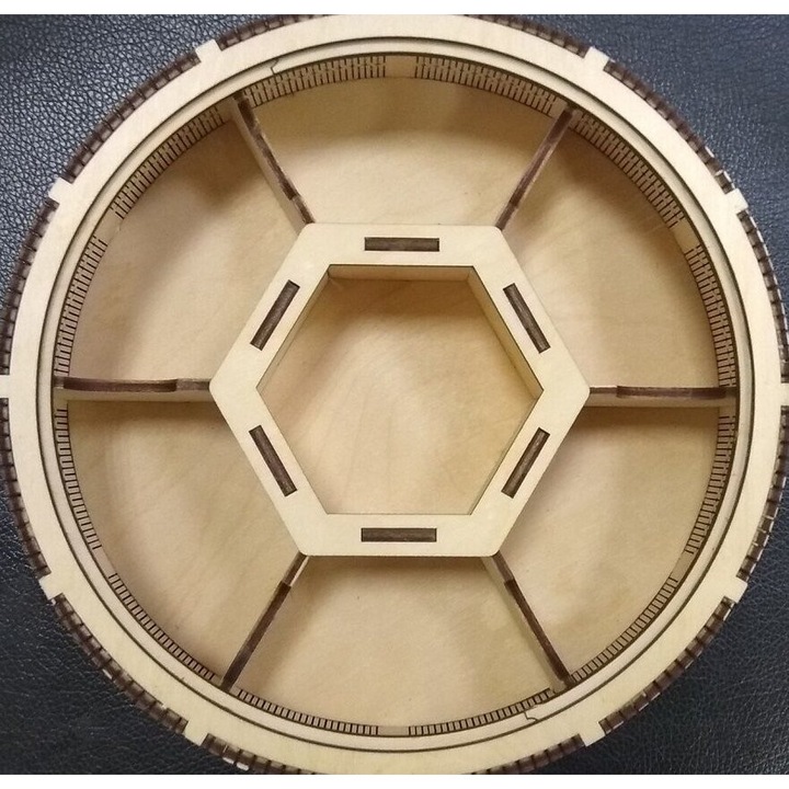 Cutie de depozitare din plywood, Intrahome, 3 stiluri, 45x50 cm, 3mm-4mm