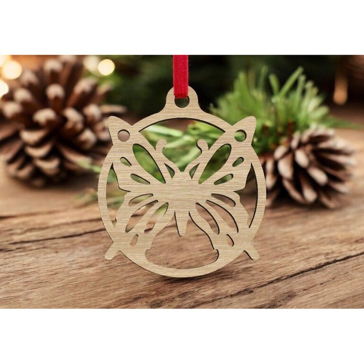 Globuri de Craciun, Intrahome, set 12x15cm, din plywood 3mm-4mm, design petaloudas