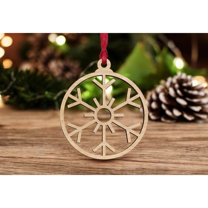 Glob pentru brad de Craciun, Intrahome, model fulg de nea