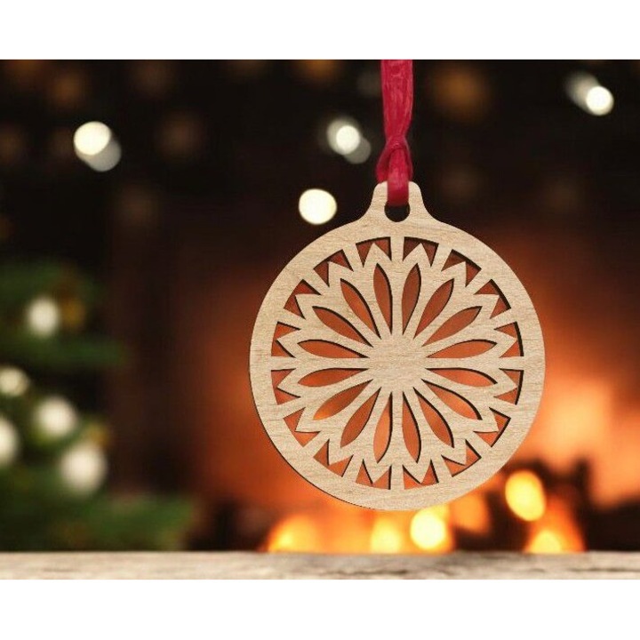 Glob pentru brad de Craciun, Intrahome, model fulg de nea