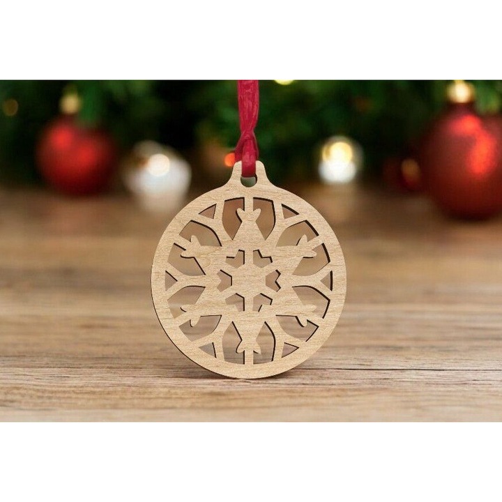 Glob pentru brad de Craciun, Intrahome, model fulg de nea