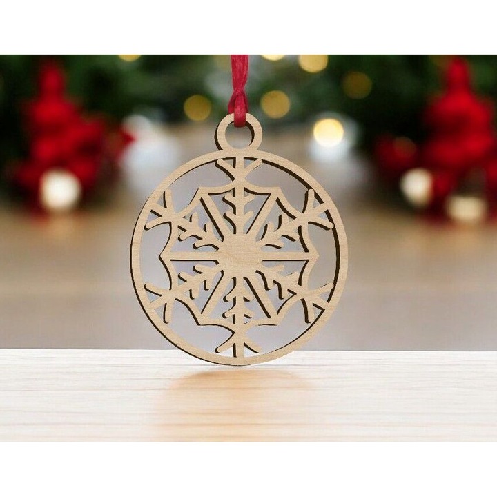 Glob pentru brad de Craciun, Intrahome, model fulg de nea