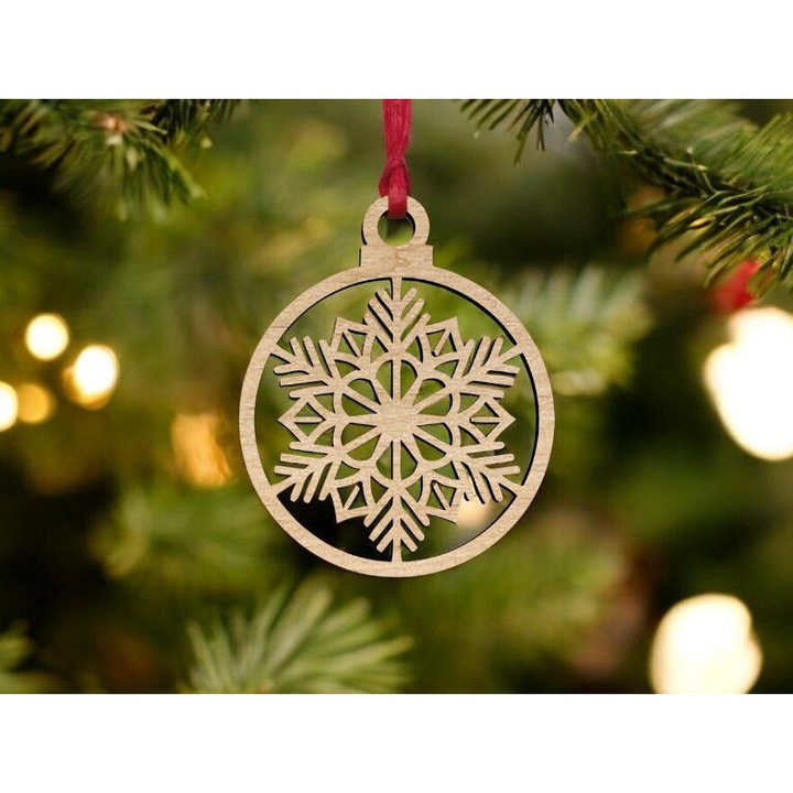 Glob pentru brad de Craciun, Intrahome, model fulg de nea