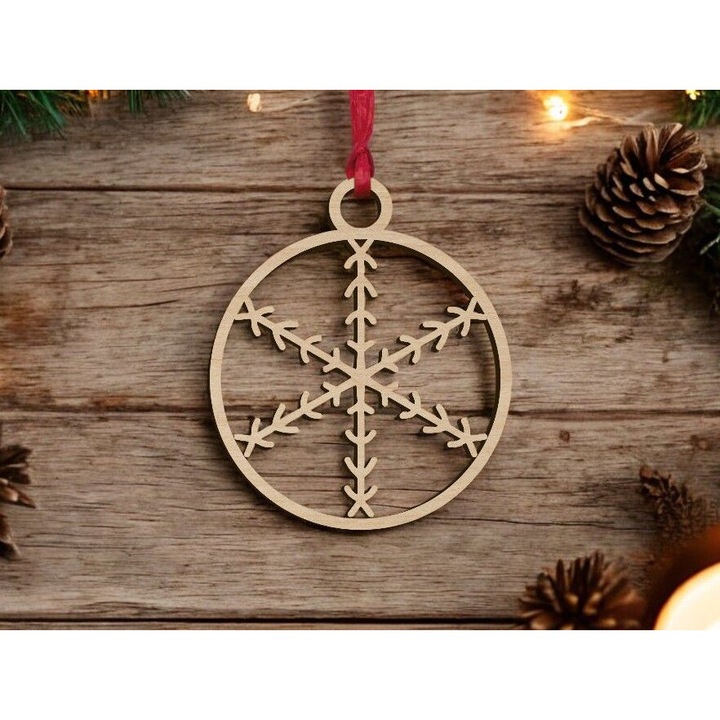 Glob pentru brad de Craciun, Intrahome, model fulg de nea