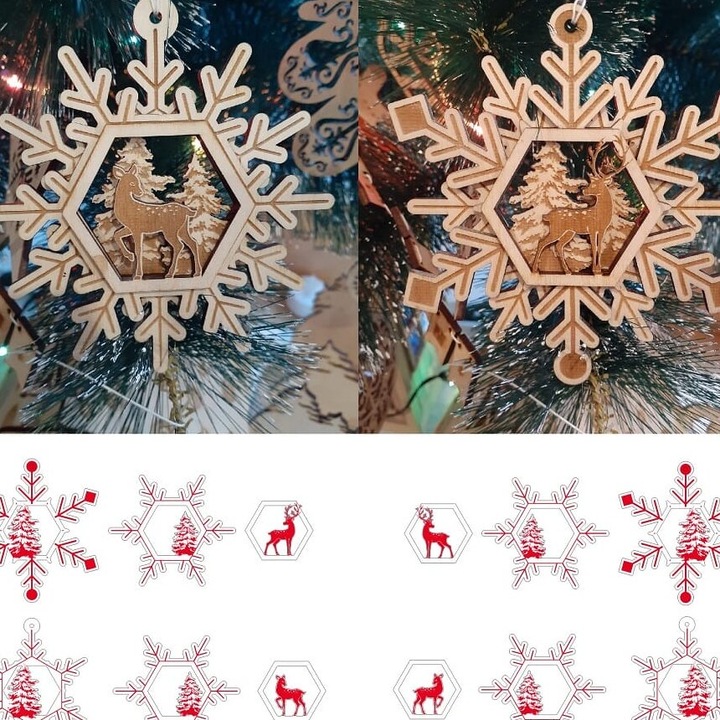 Accesorii decorative, Intrahome, plywood 3mm-4mm, 15x20cm, set