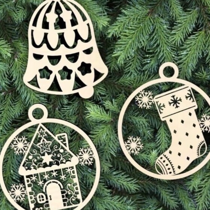 Accesorii decorative, Intrahome, plywood 3mm-4mm, 15x20cm, set de kaltses si kremasta mpales spitiou