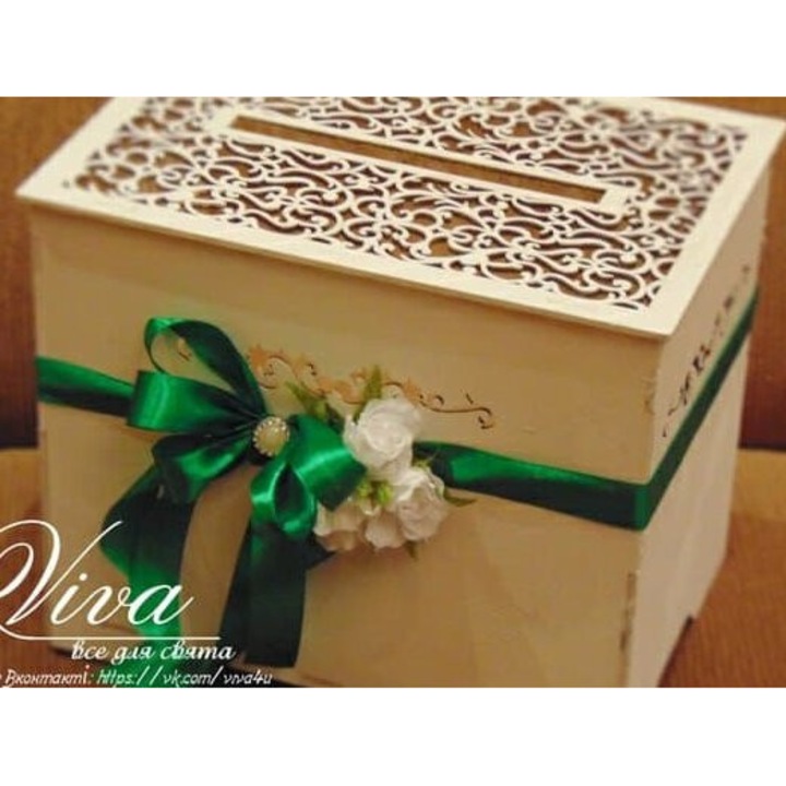 Cutie din carton pentru decorare nunta 30x30 cm, Intrahome, plywood 3mm-4mm, fabricata in Grecia
