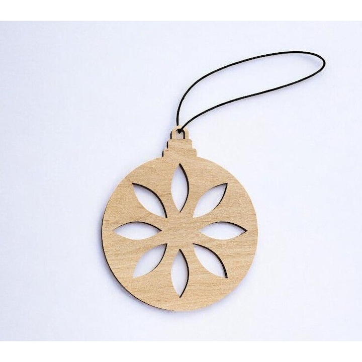 Set de accesorii decorative, Intrahome, plywood 3mm-4mm, floral, 15x20cm