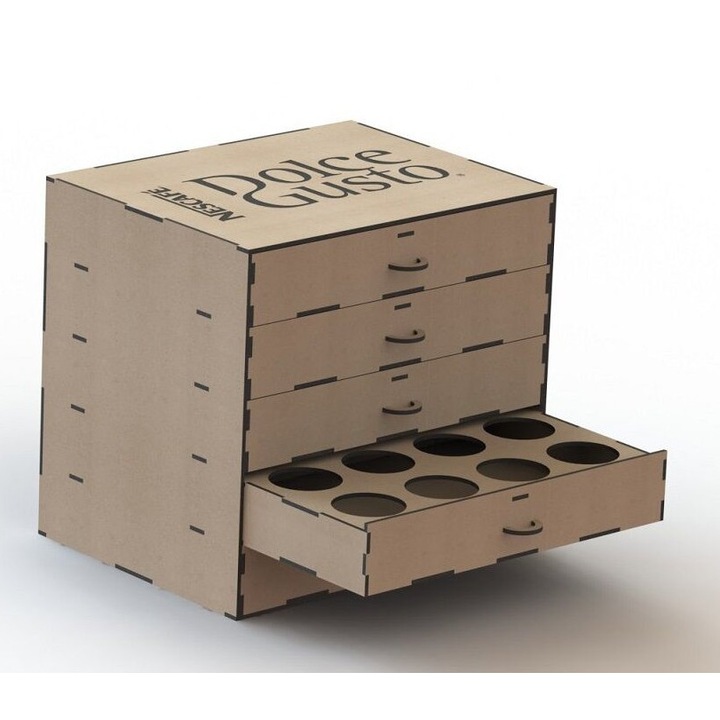 Accesorii aparate cafea, Intrahome, set 2 bucati, plywood 3mm-4mm, 25x25cm