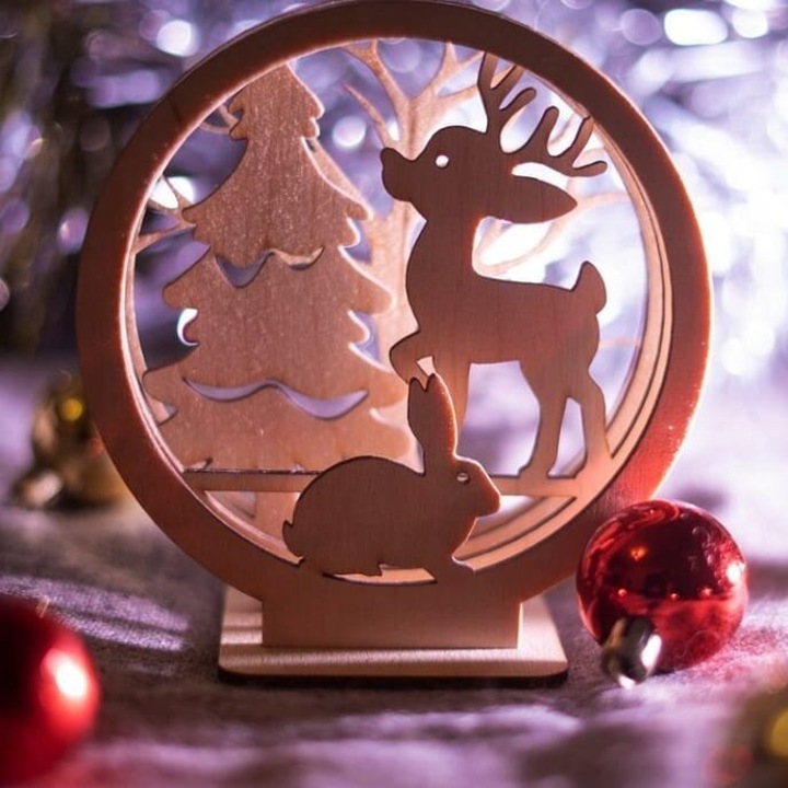 Placa lemn, Intrahome, plywood 3mm-4mm, 40x40 cm, pentru proiecte DIY