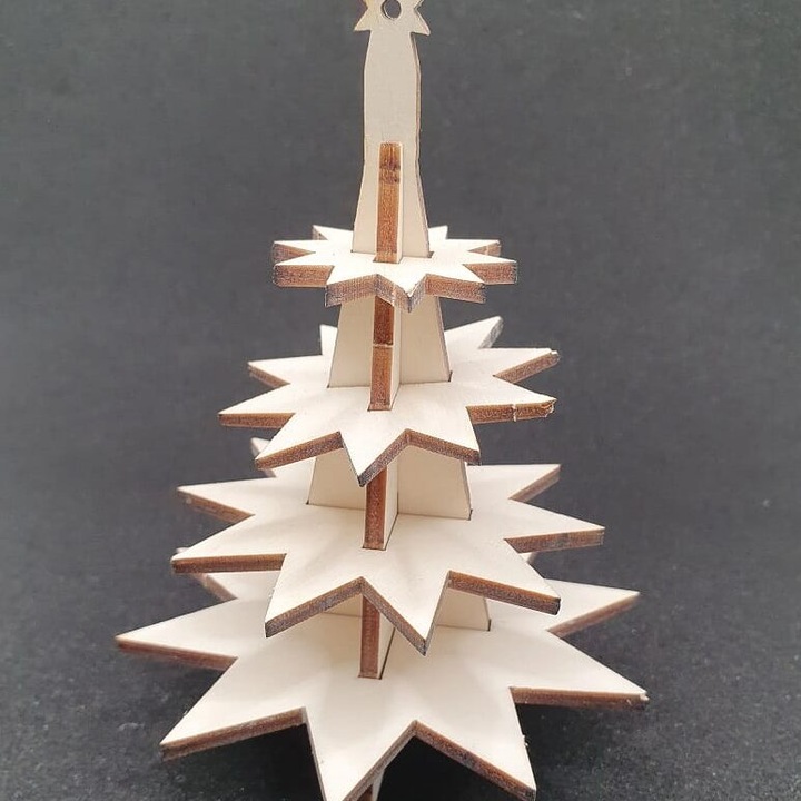 Set de accesorii decorative din plywood, Intrahome, 3mm-4mm, 30x35cm, natural