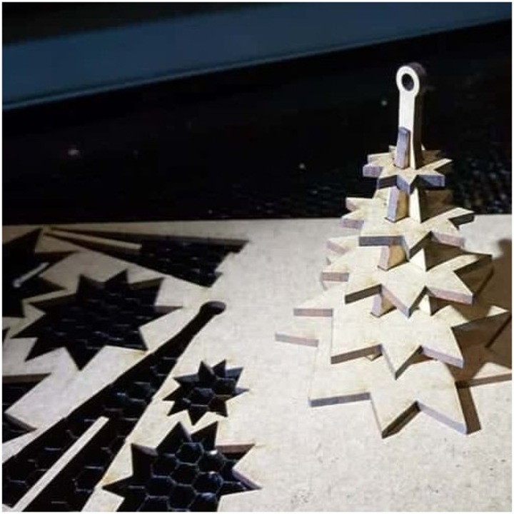 Accesorii decorative, Intrahome, Mini polystromatiko ntekor, 9 asterakia, 40x45cm, plywood 3mm-4mm