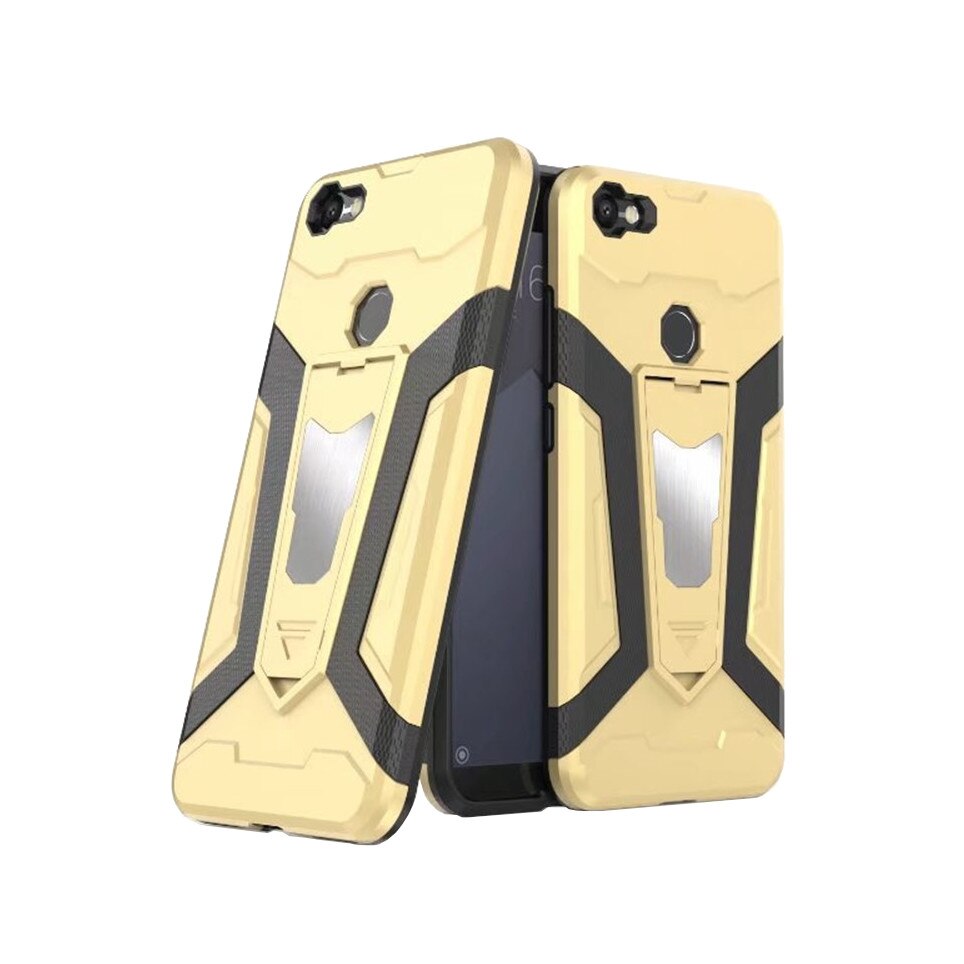 Husa antisoc cu stand metalic pentru suport magnetic Xiaomi Redmi Note 5A / 5A Prime, auriu