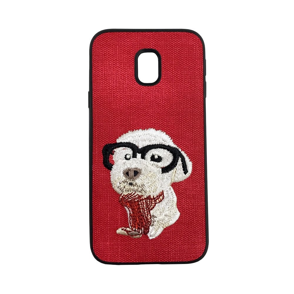 Carcasa Lemontti Embroidery Red pentru Samsung Galaxy J3 2017