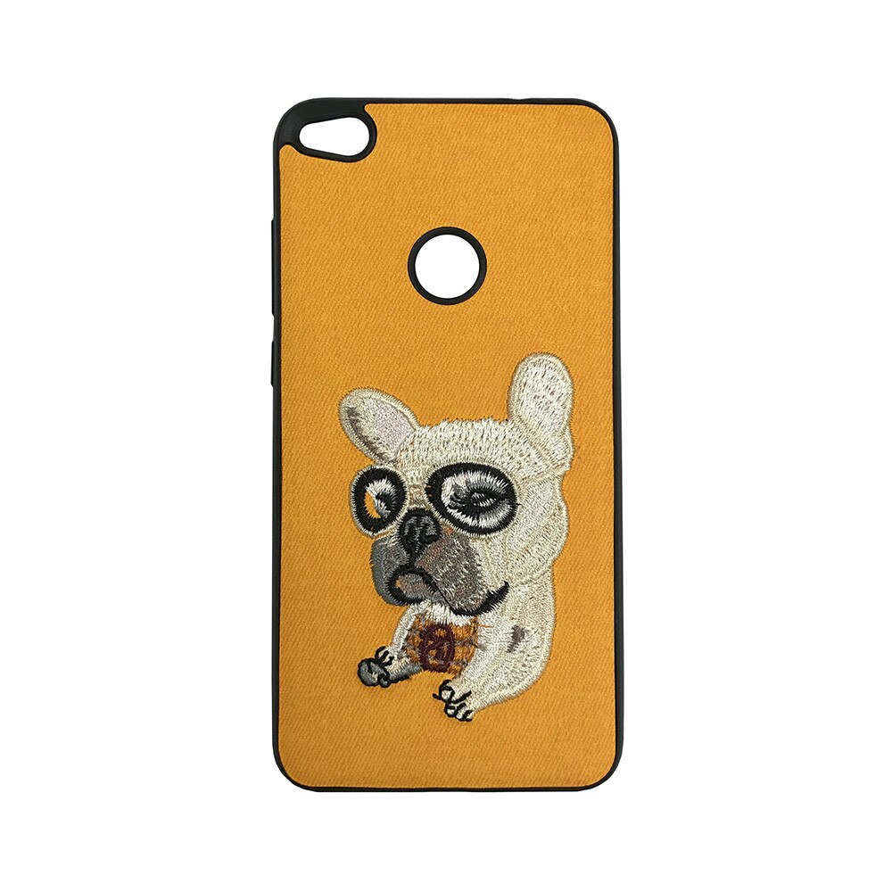 Carcasa Lemontti Embroidery Orange pentru Huawei P9 Lite 2017