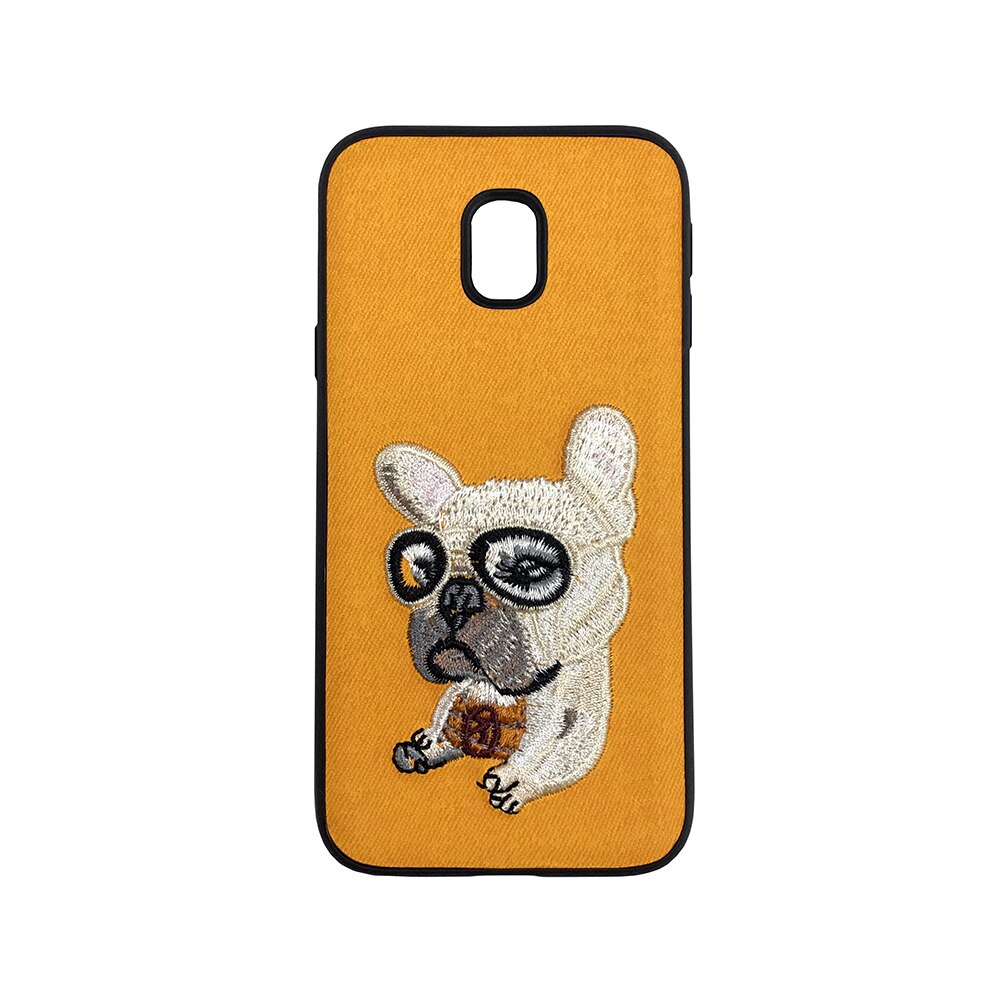 Carcasa Lemontti Embroidery Orange pentru Samsung Galaxy J3 2017