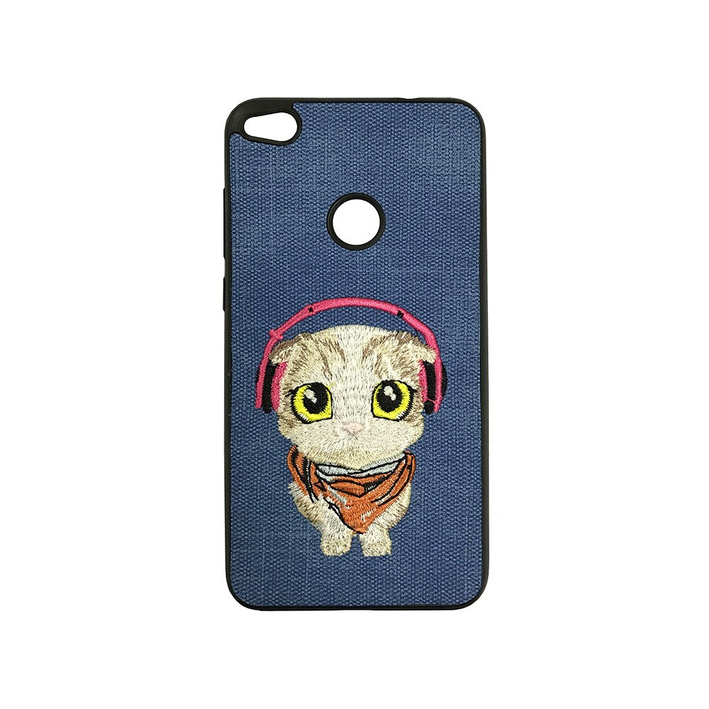 Carcasa Lemontti Embroidery Blue pentru Huawei P9 Lite 2017