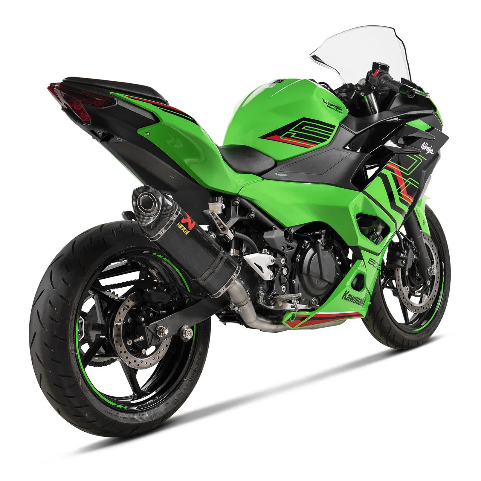 Esapament racing Akrapovic 2 in 1 otel, pentru Kawasaki Ninja 500