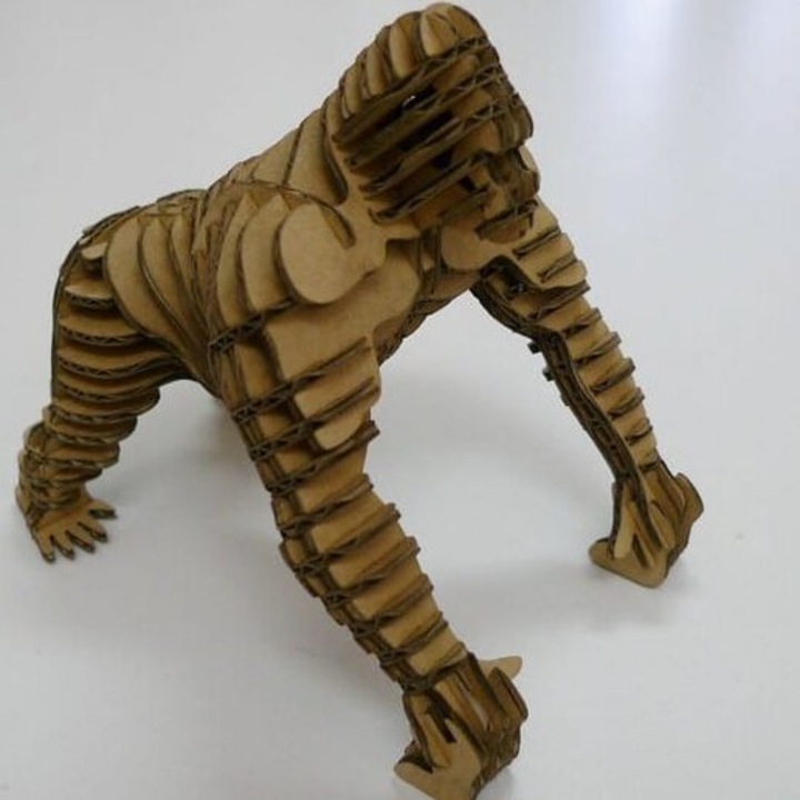 Puzzle, Intrahome, Gorilla 3D, 25x30 cm, 3mm-4mm, din plywood