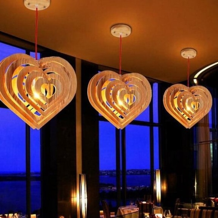 Lustra Intrahome, plywood 3mm-4mm, 15x20cm, crem, set