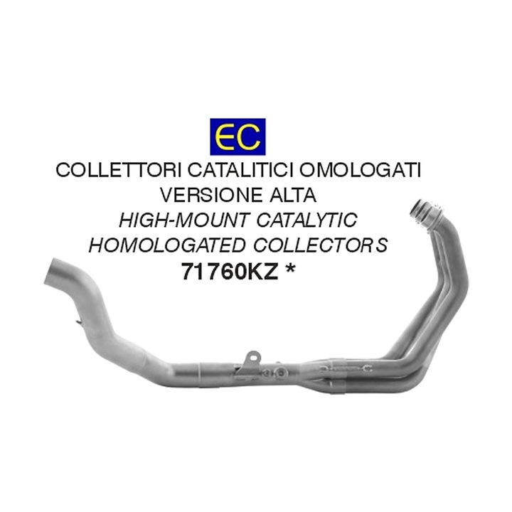 ARROW katalizátoros kollektor, jóváhagyott, Yamaha MT-09 kipufogóhoz