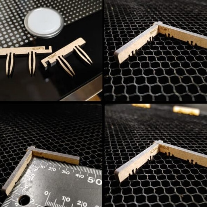 Placa lemn Intrahome, plywood 3mm-4mm, 30x35cm, set de coltare