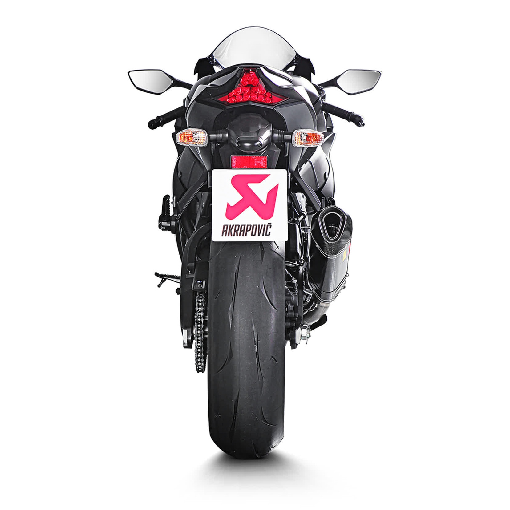 Terminal de esapament Slip-On Akrapovic, fibra de carbon, pentru
