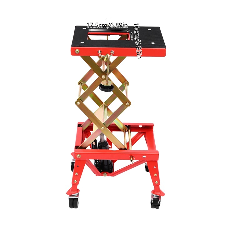 Elevator pentru motociclete, constructie robusta, inaltime ajustabila, rosu, 12x31.5in