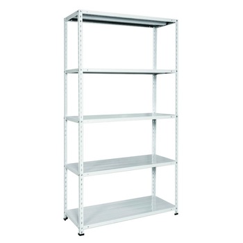 Raft metalic ALB, 70 kg/polita, 188 x 100 x 40 cm, 5 polite, montaj cu surub Raft metalic ALB, 70 kg/polita, 188 x 100 x 40 cm, 5 polite, montaj cu surub