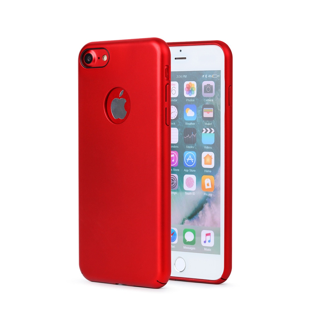 Carcasa Meleovo 360 Shield pentru iPhone 8, Rosu
