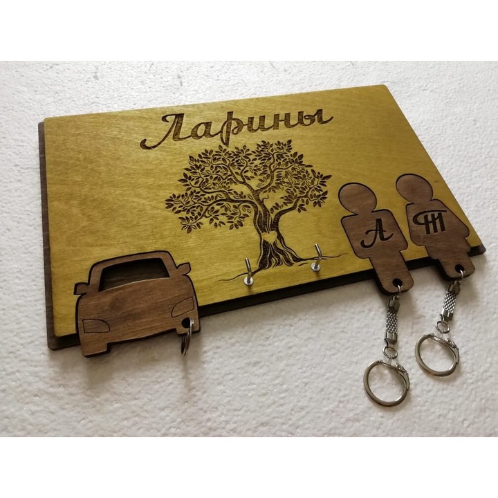 Cutie pentru chei, Intrahome, plywood 3mm-4mm, dimensiune 5x5cm, fabricata in Grecia