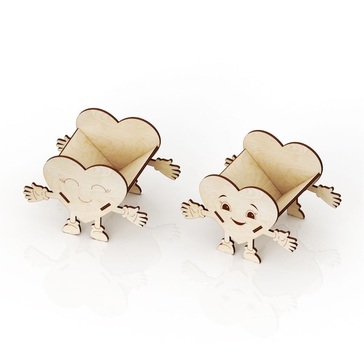 Set de artizanat, Intrahome, plywood 3mm-4mm, caramel, 30x30 cm