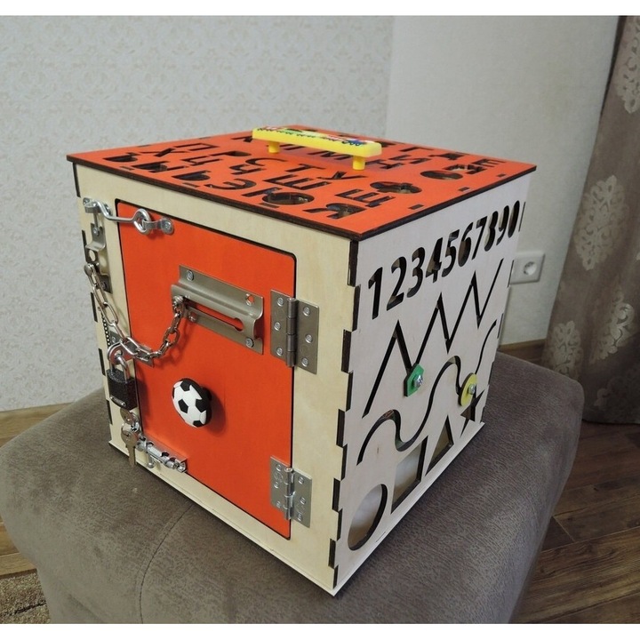 Set de jocuri educative din plywood, Intrahome, 3mm-4mm, 20x20cm, fabricat in Grecia