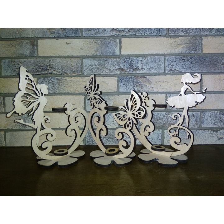 Set de artizanat, Intrahome, plywood 3mm-4mm, 20x20cm, natural