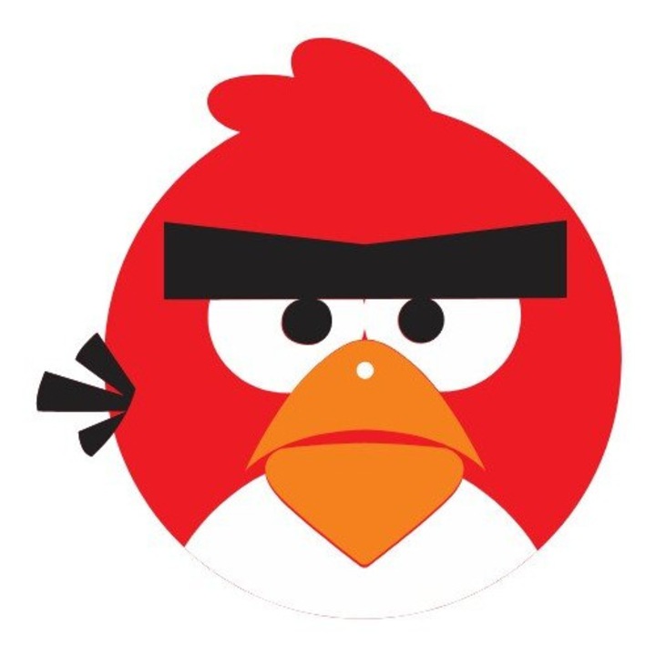 Seturi de artizanat, Intrahome, Roloi Angry Birds, 30x30 cm, plywood 3mm-4mm