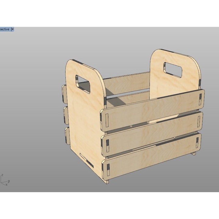 Cutie depozitare din plywood, Intrahome, 3mm-4mm, 30x30cm, fabricata in Grecia