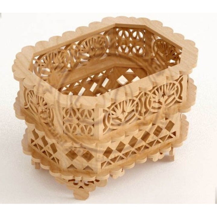 Cos de decor din plywood, Intrahome, 3mm-4mm, 30x30 cm