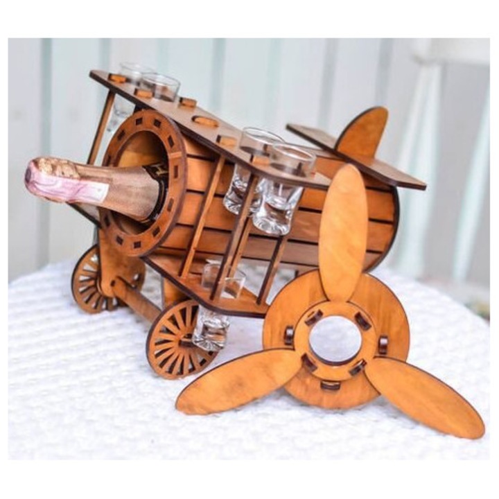 Suport bauturi, Intrahome, mini mpar aeroplano, 6 gyaline, 20x20 cm