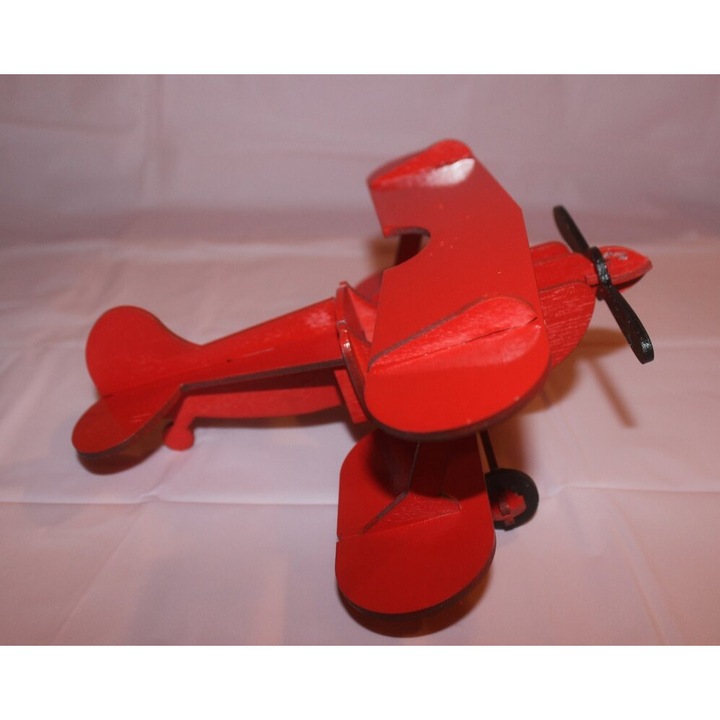 Jucarie din lemn, Intrahome, avion, 3mm-4mm, 20x20cm, fabricat in Grecia