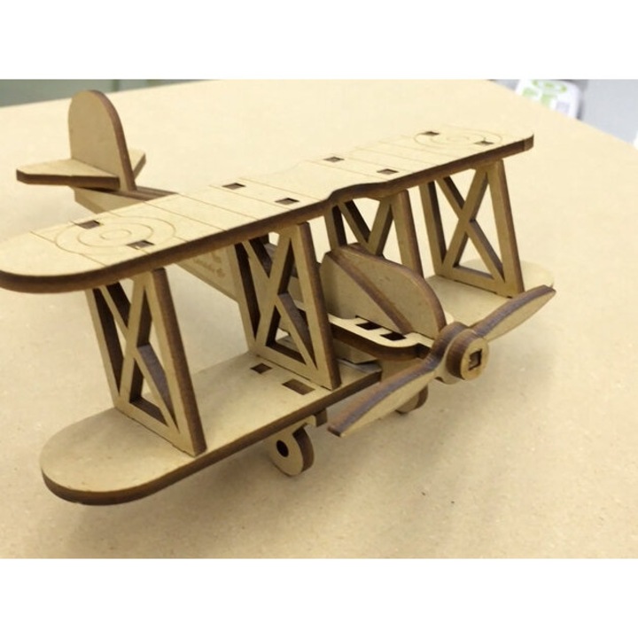 Avion de jucarie, Intrahome, Bi Plane, 3mm-4mm, 30x30cm